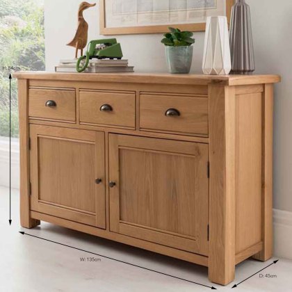Brid 2 Door + 2 Drawer Sideboard Oak