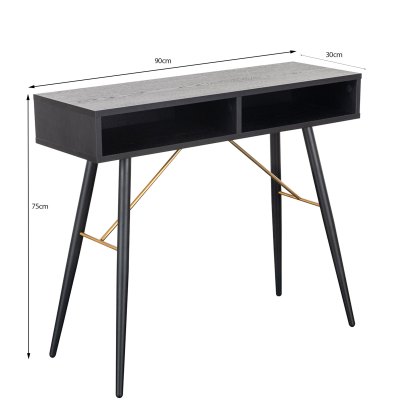 Barcelona Console Table Black and Copper