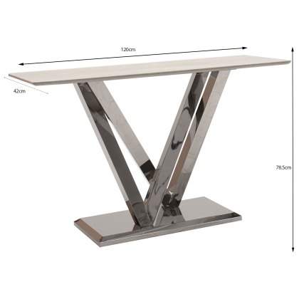 Peppino Console Table Cloud Grey