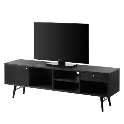 Barcelona Wide TV/Entertainment Unit Black & Copper Barcelona Wide TV/Entertainment Unit Black & Copper