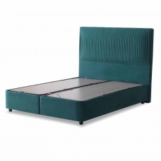 Leah Ottoman Bedstead Fabric Green (Multiple Sizes)