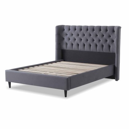 Molly Double (135cm) Bedstead Fabric Grey