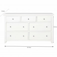 Ferndale 4+3 Drawer Chest of Drawers White