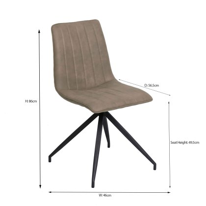 Isaac Dining Chair Fabric Taupe