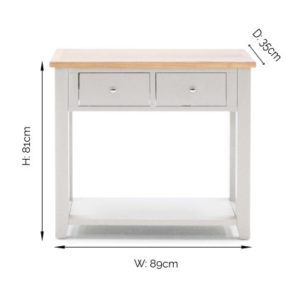 Ferndale 2 Drawer Console Table Grey