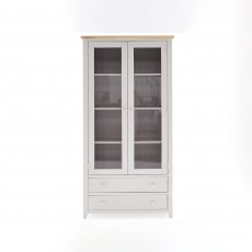 Ferndale 2 Door + 2 Drawer Display Cabinet Grey
