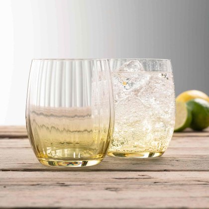 Erne Tumbler Glasses Amber (Set Of 2)