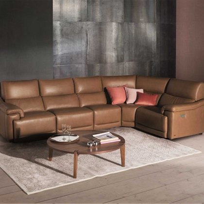 Brama Electric Reclining 3.5 Seater Sofa Leather Category 15