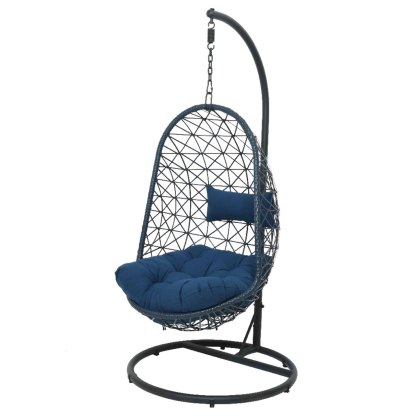 Bologna Hanging Outdoor Egg Chair Blue