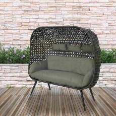 Palermo 3 Person Standing Outdoor Egg Chair Grey