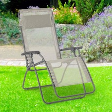 R Clip ISO Relaxation Reclining & Foldable Sun Chair Siegle/Beige