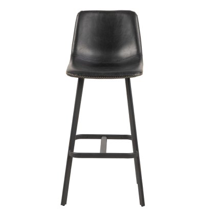 Oregan High Bar Stool Faux Leather Black Oregan High Bar Stool Faux Leather Black