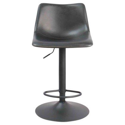 Oregan High/Low Gas Lift Bar Stool Faux Leather Black Oregan High/Low Gas Lift Bar Stool Faux Leather Black