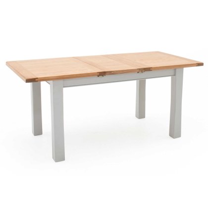 Colby 4-6 Person Extending Dining Table Grey With Oak Top