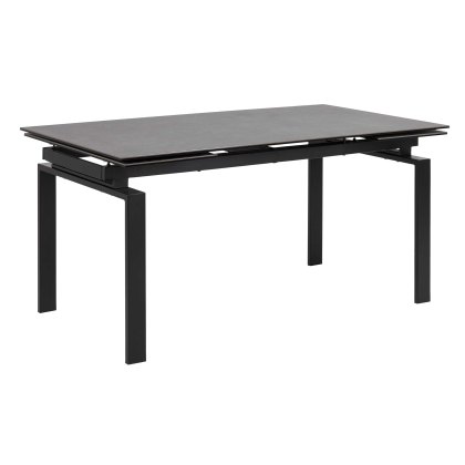 Huddersfield 6-8 Person Extending Dining Table Black Huddersfield 6-8 Person Extending Dining Table Black