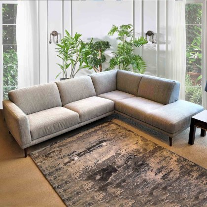Jacinta Modular 4+ Seater Corner Sofa With Chaise RHF Fabric Grey