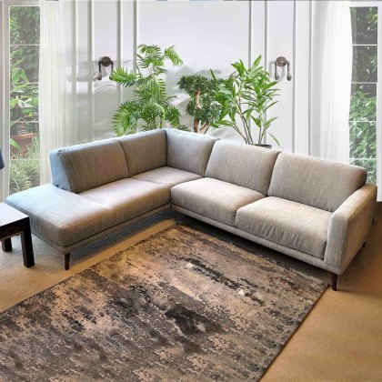 Jacinta Modular 4+ Seater Corner Sofa With Chaise LHF Fabric Grey