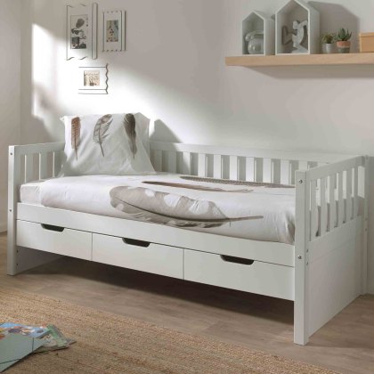 Fritz Captain Single (90cm) Bedstead With 3 Drawers White