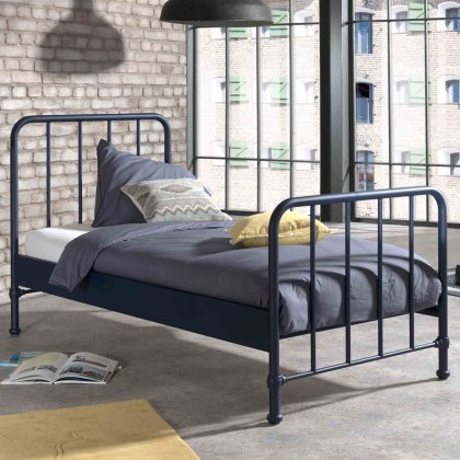 Bronxx Single (90cm) Bedstead Metal Blue