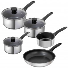 Classic Induction 5 Piece Saucepan Set Stainless Steel