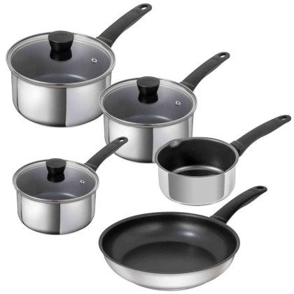 Classic Induction 5 Piece Saucepan Set Stainless Steel Classic Induction 5 Piece Saucepan Set Stainless Steel
