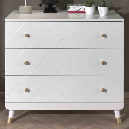 Billy 3 Drawer Chest of Drawers White