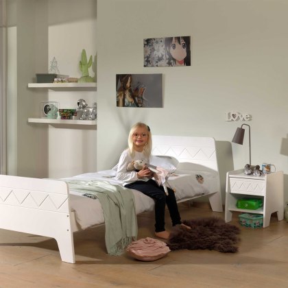 Wynnie 1 Drawer Bedside Locker White