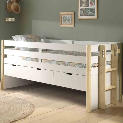 Margrit 3 Drawer Mid Sleeper White