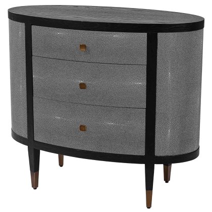 Limoges 3 Drawer Chest of Drawers Grey Limoges 3 Drawer Chest of Drawers Grey