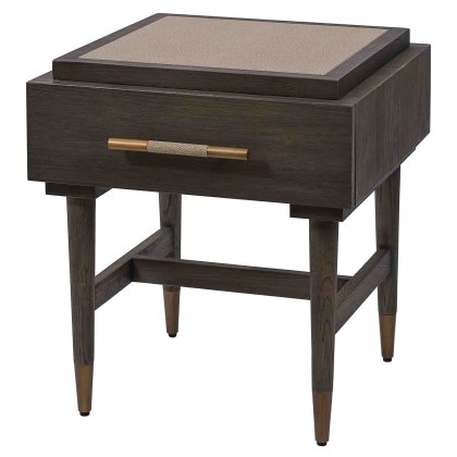 Nimes 1 Drawer Side/Lamp Table Shagreen Nimes 1 Drawer Side/Lamp Table Shagreen
