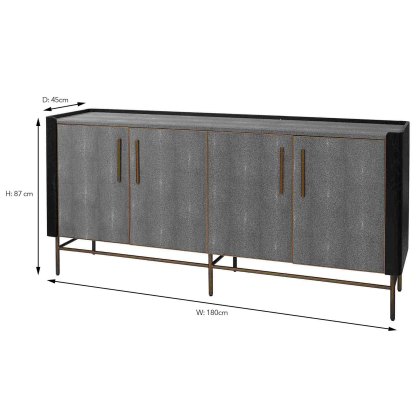 Limoges 4 Door Sideboard Grey