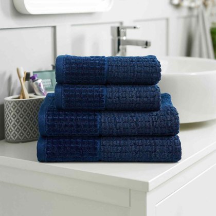Saint Etienne Towel Midnight Blue (Multiple Sizes)