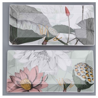 Natures Bloom Platter (Set of 2) Multi-Coloured Natures Bloom Platter (Set of 2) Multi-Coloured