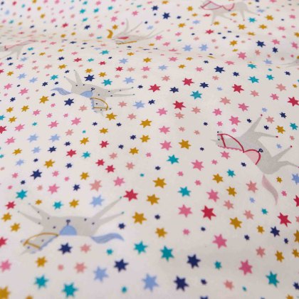 Galaxy Unicorn Reversible Single Duvet Cover Set Multi Coloured