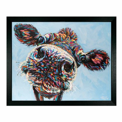 Funny Cow II 51cm x 63cm Picture By Carolee Vitaletti Black Frame Funny Cow II 51cm x 63cm Picture By Carolee Vitaletti Black Frame