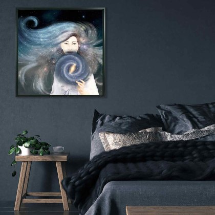 My Secret Universe 78cm x 78cm Picture By Paula Belle Flores Black Frame