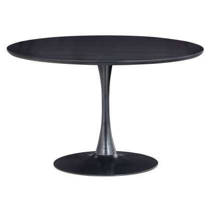 Sammy 4 Person Round Dining Table Black Sammy 4 Person Round Dining Table Black