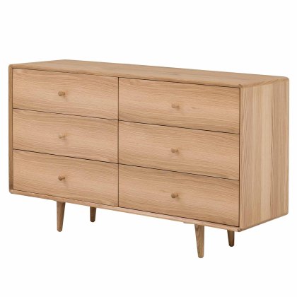 Jenson 3+3 Drawer Chest of Drawers Light Oak Jenson 3+3 Drawer Chest of Drawers Light Oak