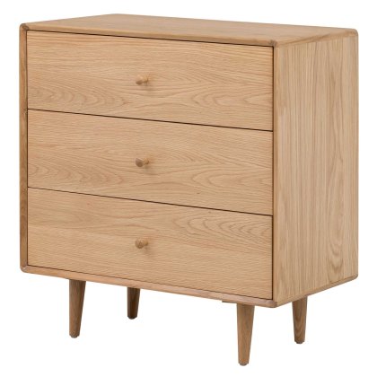 Jenson 3 Drawer Chest of Drawers Light Oak Jenson 3 Drawer Chest of Drawers Light Oak