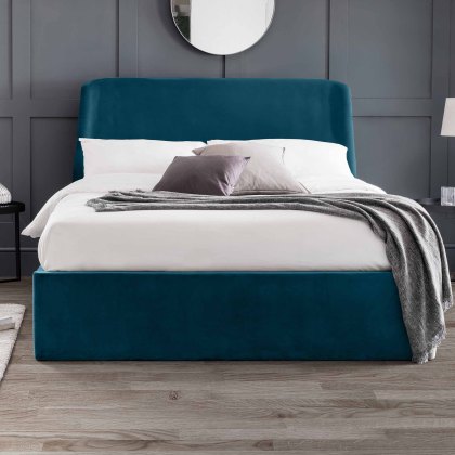 Frida Ottoman Bedstead Fabric Teal (Multiple Sizes)