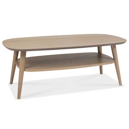 Dansk Coffee Table With Shelf Oak Dansk Coffee Table With Shelf Oak