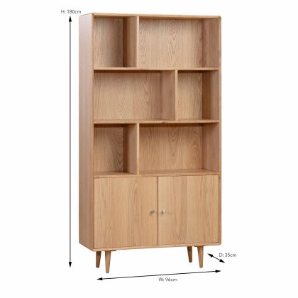 Jenson Tall Bookcase Light Oak