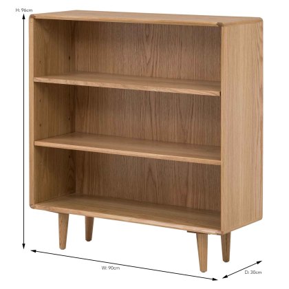 Jenson Low Bookcase Light Oak