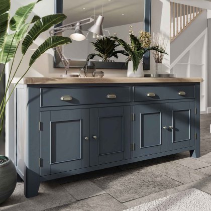 Hayley Extra Wide 4 Door & 2 Drawer Sideboard Midnight Blue