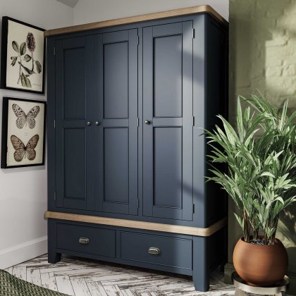 Hayley Triple Wardrobe With 2 Drawers