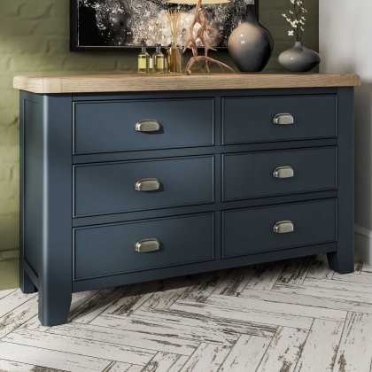 Hayley 3 + 3 Drawer Chest of Drawers Midnight Blue