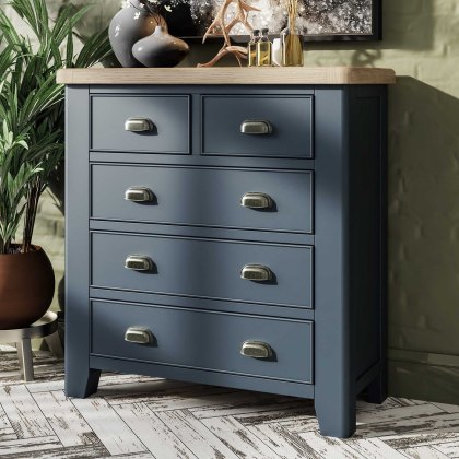 Hayley 3 + 2 Drawer Chest of Drawers Midnight Blue