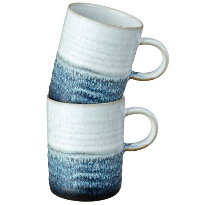 Kiln Blue 2 Piece Ridged Mug Set Kiln Blue 2 Piece Ridged Mug Set