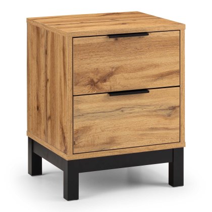 Bali 2 Drawer Bedside Locker Oak Bali 2 Drawer Bedside Locker Oak