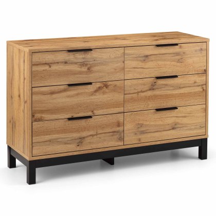Bali 3 + 3 Drawer Chest of Drawers Oak Bali 3 + 3 Drawer Chest of Drawers Oak